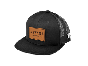 Branded Bills - Savage Logo Badge Black Flat Trucker